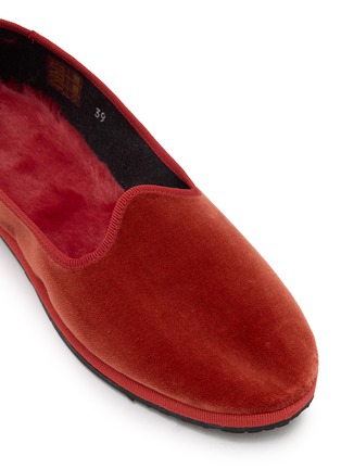 Detail View - Click To Enlarge - C.R.B. - Friulana Venetian Grosgrain Trim Velvet Flats