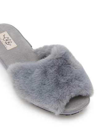 Detail View - Click To Enlarge - C.R.B. - Open-Toe Faux Fur Slippers 