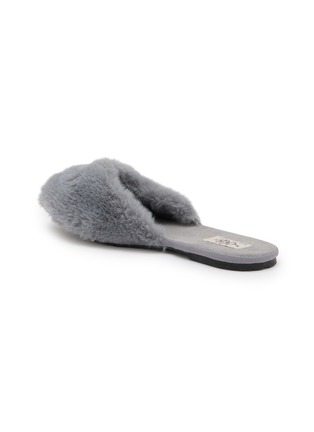  - C.R.B. - Open-Toe Faux Fur Slippers 