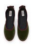 Detail View - Click To Enlarge - C.R.B. - Grosgrain Trim Velvet Ballerina Flats