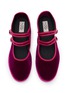 Detail View - Click To Enlarge - C.R.B. - Grosgrain Trim Velvet Mary Jane Flats