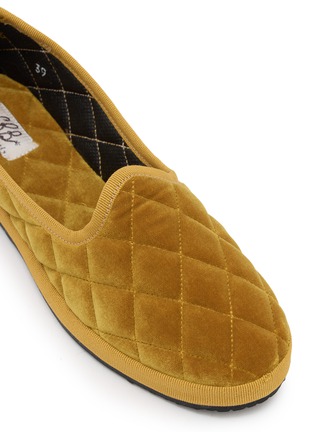 Detail View - Click To Enlarge - C.R.B. - Friulana Venetian Quilted Velvet Flats