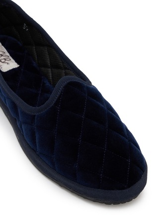 Detail View - Click To Enlarge - C.R.B. - Friulana Venetian Quilted Velvet Flats