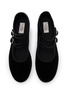 Detail View - Click To Enlarge - C.R.B. - Grosgrain Trim Velvet Mary Jane Flats
