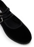 Detail View - Click To Enlarge - C.R.B. - Grosgrain Trim Velvet Mary Jane Flats