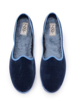 Detail View - Click To Enlarge - C.R.B. - Friulana Venetian Grosgrain Trim Velvet Flats