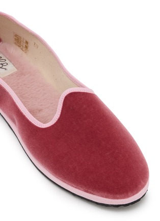 Detail View - Click To Enlarge - C.R.B. - Friulana Venetian Grosgrain Trim Velvet Flats