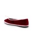  - C.R.B. - Two-Tone Grosgrain Trim Velvet Ballerina Flats