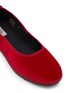 Detail View - Click To Enlarge - C.R.B. - Grosgrain Trim Velvet Ballerina Flats