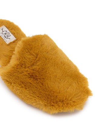 Detail View - Click To Enlarge - C.R.B. - Open-Toe Faux Fur Slippers 