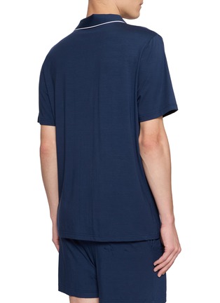 Back View - Click To Enlarge - DEREK ROSE - Contrast Piping Pyjama Set