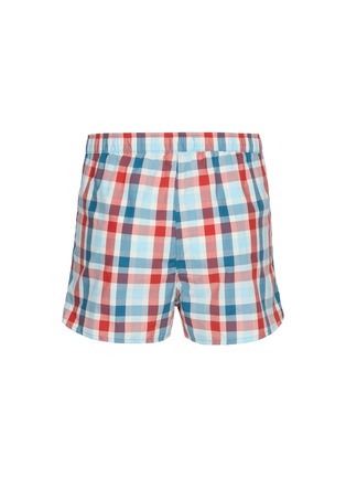Back View - Click To Enlarge - DEREK ROSE - Chequered Cotton Boxers