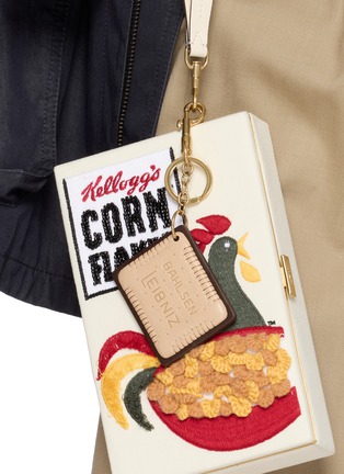 Front View - Click To Enlarge - ANYA HINDMARCH - Choco Leibniz Leather Charm