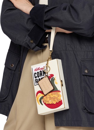 Figure View - Click To Enlarge - ANYA HINDMARCH - Choco Leibniz Leather Charm
