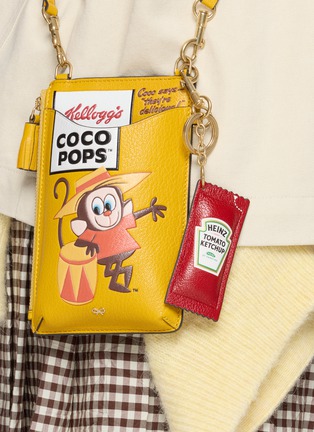 Front View - Click To Enlarge - ANYA HINDMARCH - Heinz Ketchup Leather Keyring Charm
