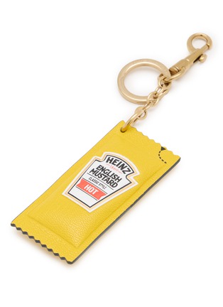 Detail View - Click To Enlarge - ANYA HINDMARCH - Heinz Mustard Leather Keyring Charm