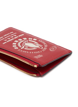 Detail View - Click To Enlarge - ANYA HINDMARCH - Flying Goose Sriracha Leather Zip Card Case
