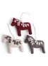 GRY & SIF Dala Horses Classic Felt Ornament — Set of 3