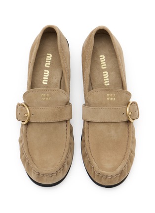 Detail View - Click To Enlarge - MIU MIU - Mocassini 45 Suede Loafers Pumps