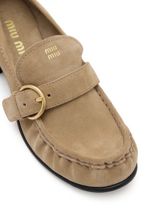 Detail View - Click To Enlarge - MIU MIU - Mocassini 45 Suede Loafers Pumps