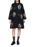 AODRESS Floral Star Embroidered Soutien Collar Coat