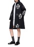 Figure View - Click To Enlarge - AODRESS - Floral Star Embroidered Soutien Collar Coat
