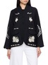 AODRESS Phils Floral Embroidered Velvet Short Jacket