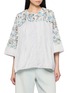 AODRESS Floral Embroidered Velvet Bolero Jacket