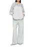 Figure View - Click To Enlarge - AODRESS - Floral Embroidered Velvet Bolero Jacket