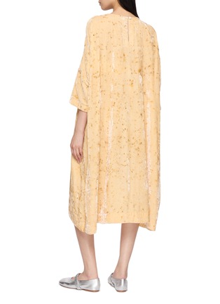 Back View - Click To Enlarge - AODRESS - Three Abstructs Velvet Midi Dress