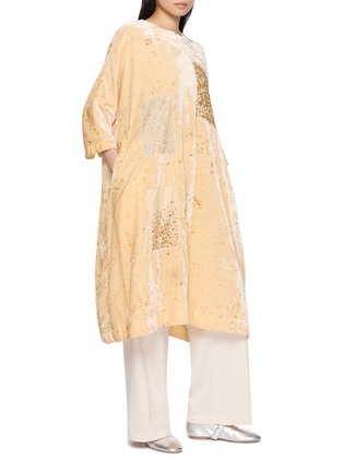 Figure View - Click To Enlarge - AODRESS - Three Abstructs Velvet Midi Dress