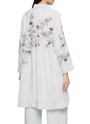Back View - Click To Enlarge - AODRESS - Birds & Tree Velvet Coat