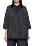 AODRESS Reversible Floral Jacquard Short Collar Coat