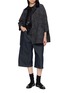 Figure View - Click To Enlarge - AODRESS - Reversible Floral Jacquard Short Collar Coat