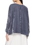 Back View - Click To Enlarge - AODRESS - Niwa Floral Embroidered Velvet Blouse