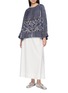 Figure View - Click To Enlarge - AODRESS - Niwa Floral Embroidered Velvet Blouse