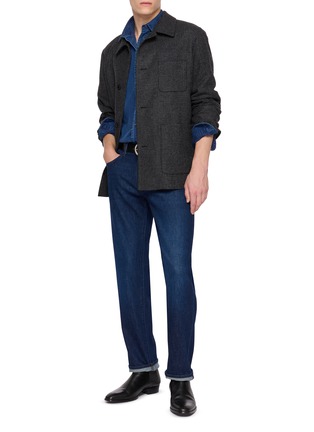Figure View - Click To Enlarge - BARMAS - Straight Leg Cotton Denim Jeans