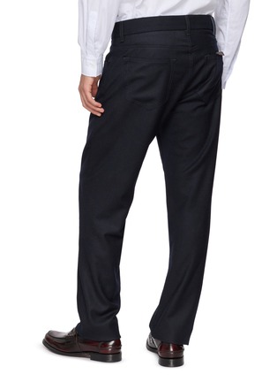 Back View - Click To Enlarge - BARMAS - Straight Leg Loro Piana Wool Cashmere Pants