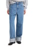 Main View - Click To Enlarge - RÓHE - Turn Up Baggy Medium Wash Jeans