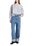 Figure View - Click To Enlarge - RÓHE - Turn Up Baggy Medium Wash Jeans