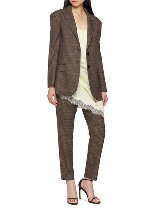 Figure View - Click To Enlarge - F.IT - Pleated Tapered Check Pants