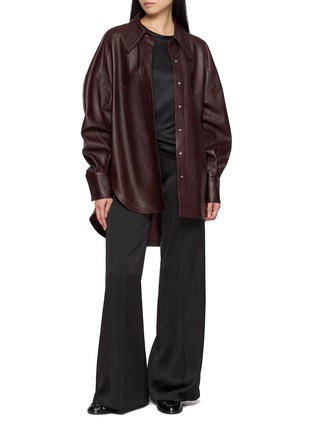 Figure View - Click To Enlarge - F.IT - Satin Short Sleeve T-Shirt