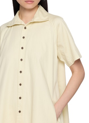  - Y'S - Raglan Sleeve Button Front Shirt Dress