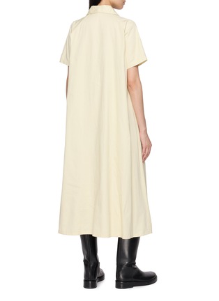 Back View - Click To Enlarge - Y'S - Raglan Sleeve Button Front Shirt Dress