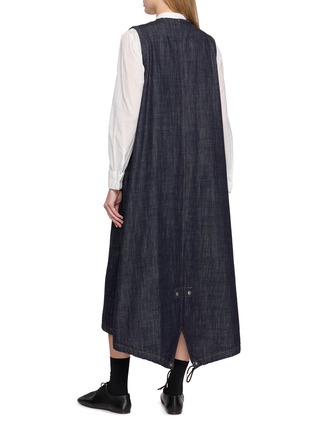 Back View - Click To Enlarge - Y'S - Fishtail Denim Midi Dress