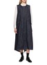 Main View - Click To Enlarge - Y'S - Fishtail Denim Midi Dress