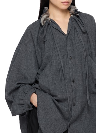  - Y'S - Gathered Drawstring Collar Blouse