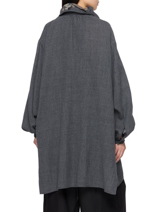 Back View - Click To Enlarge - Y'S - Gathered Drawstring Collar Blouse