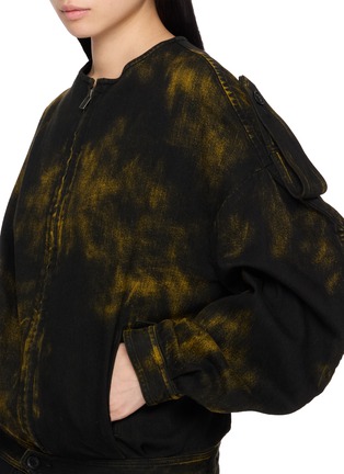  - Y'S - Distressed Collarless Zip Up Blouson Jacket