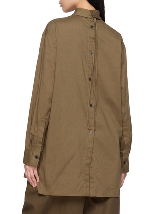 Back View - Click To Enlarge - Y'S - Asymmetric Open Front Longline Blouse